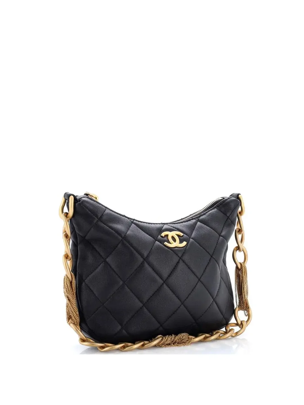 Chanel Cc Mixed Chain Link Zip Hobo #301820C49B